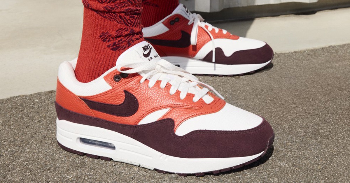 ◆正規品◆NIKE AIR MAX 1 BURGUNDY CRUSH◆関税/送料無料◆人気 Buy Nike Air Max 1 Men's Shoes - Summit White/Picante Red